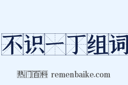 不识一丁组词是什么意思的图片